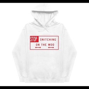 Vlone X Pop Smoke Stop Snitching hoodie